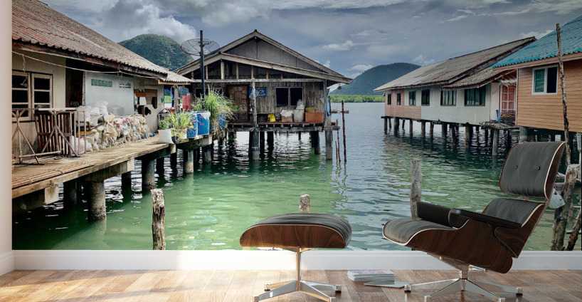 Houses in Koh Panyee Floating Village Thailand  Wall Murals