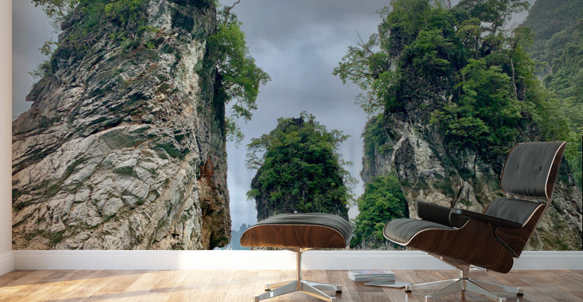 The 3 Rocks on Khao Sok Lake Wall Murals