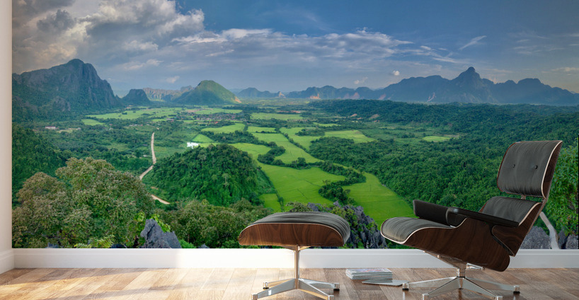 Nam Xay Viewpoint Vang Vieng Laos 3 Wall Murals