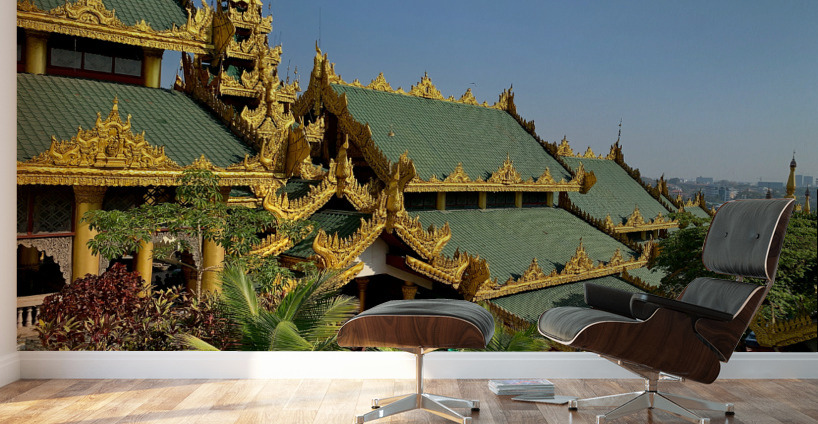 Shwedagon Pagoda Yangon Myanmar 1 Wall Murals