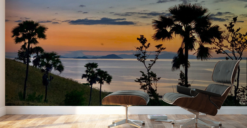 Sunset Over the Flores Sea Indonesia 6 Wall Murals