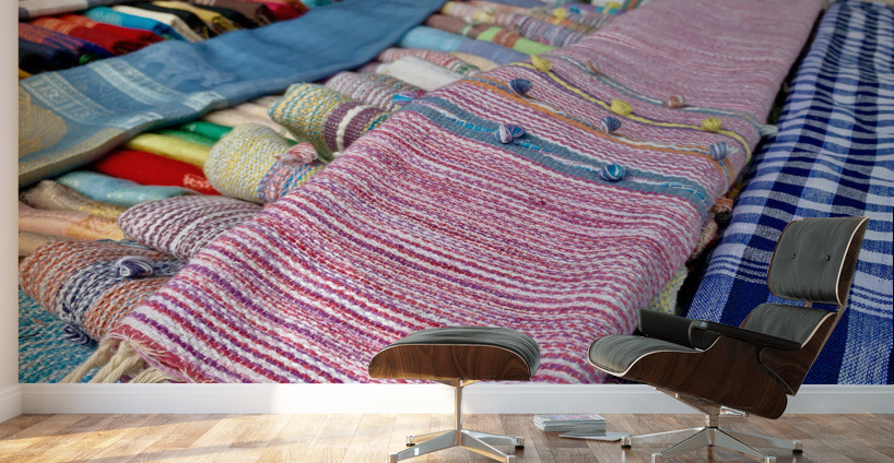 Traditional Homemade Skirts Laos Wall Murals