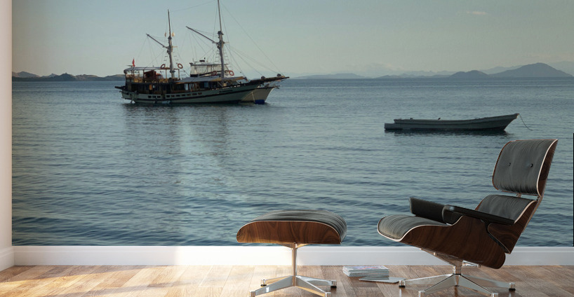 Boats on the Lake Wall Murals