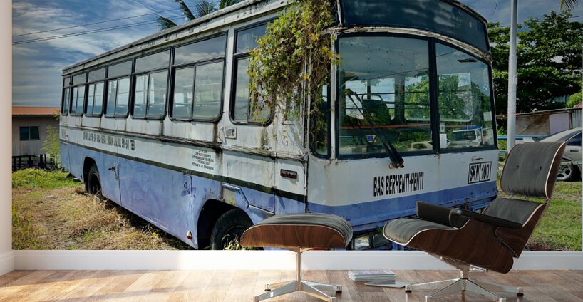 Abandoned City Bus Sandakan Wall Murals