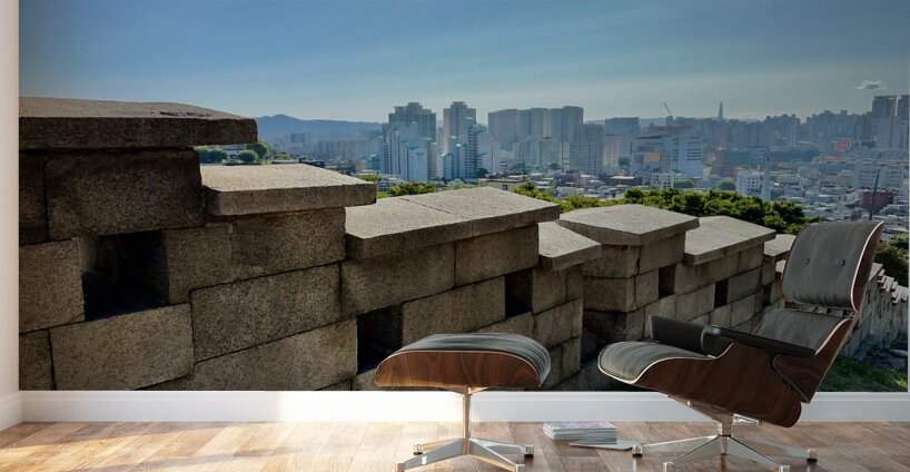 City View Behind the Wall Seoul South Korea 1 Wall Murals