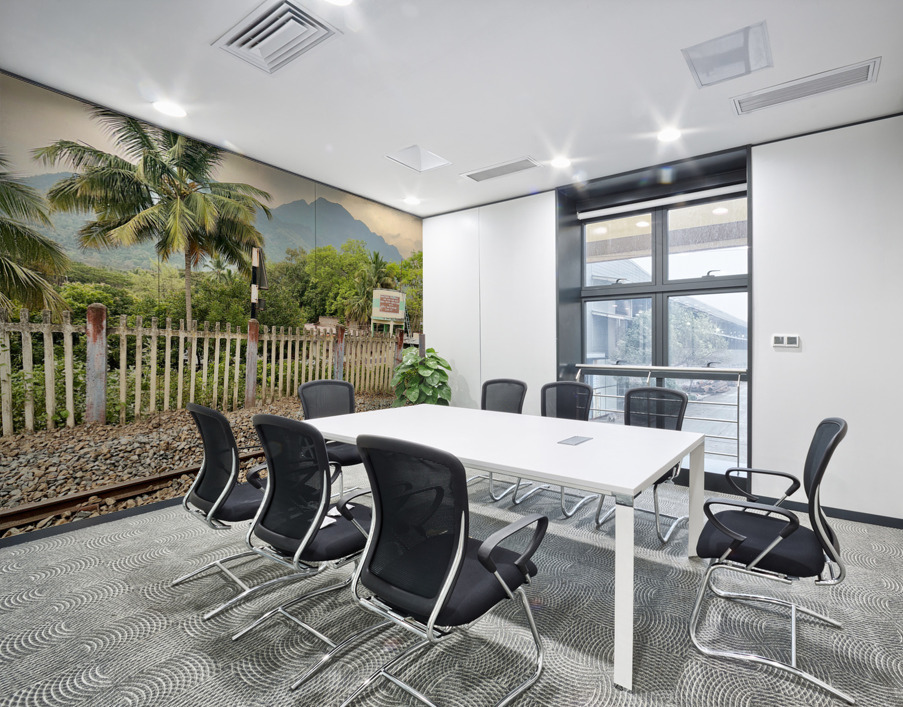 Railroad by the Mountain Wall Printing