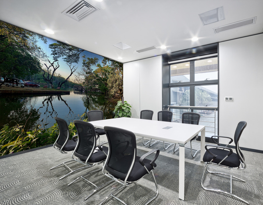 Village Reflection Wall Printing