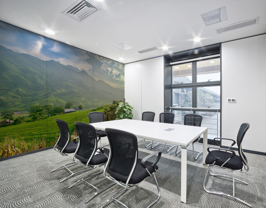 Dreamy Sunset Over the Rice Fields 2 Wall Printing