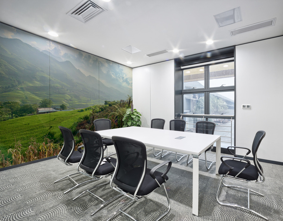 Dreamy Sunset on the Rice Fields Wall Printing