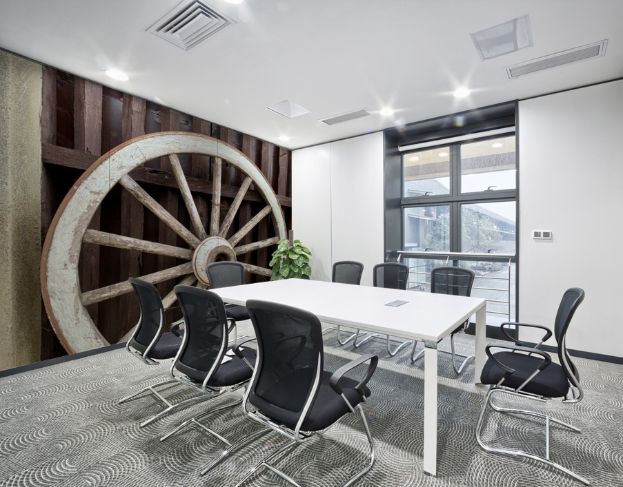 The Wooden Wheel Wall Printing