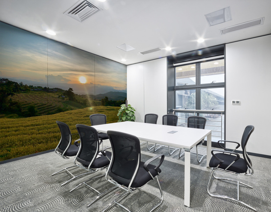 Sunset over the Rice Fields Wall Printing