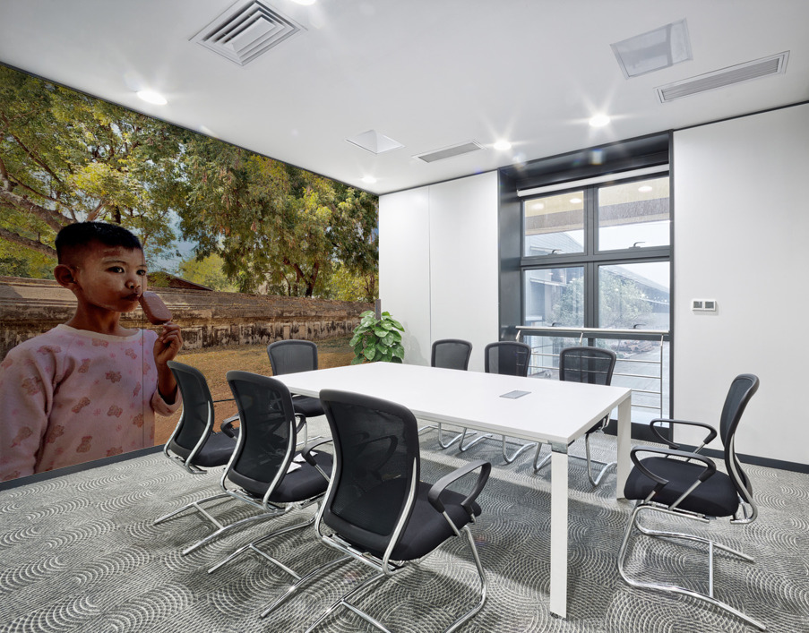Myanmar Boy Eating a Frozen Candy Bar Wall Printing