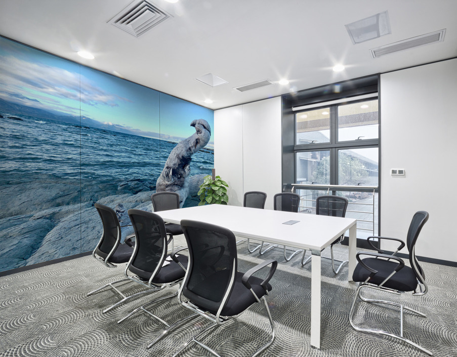 Bird Shaped Wood in Front of the Ocean Wall Printing