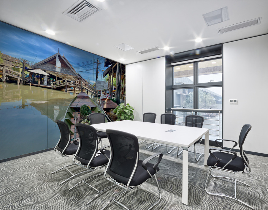 Coconut & Durian on a Boat in a Market Wall Printing