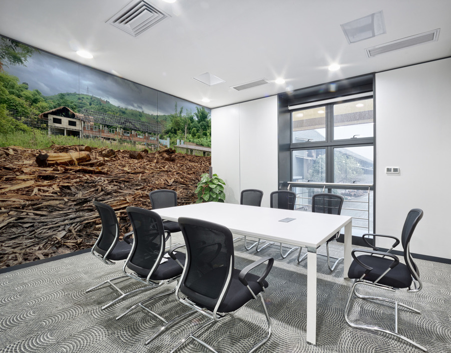 Fading Wood Wall Printing