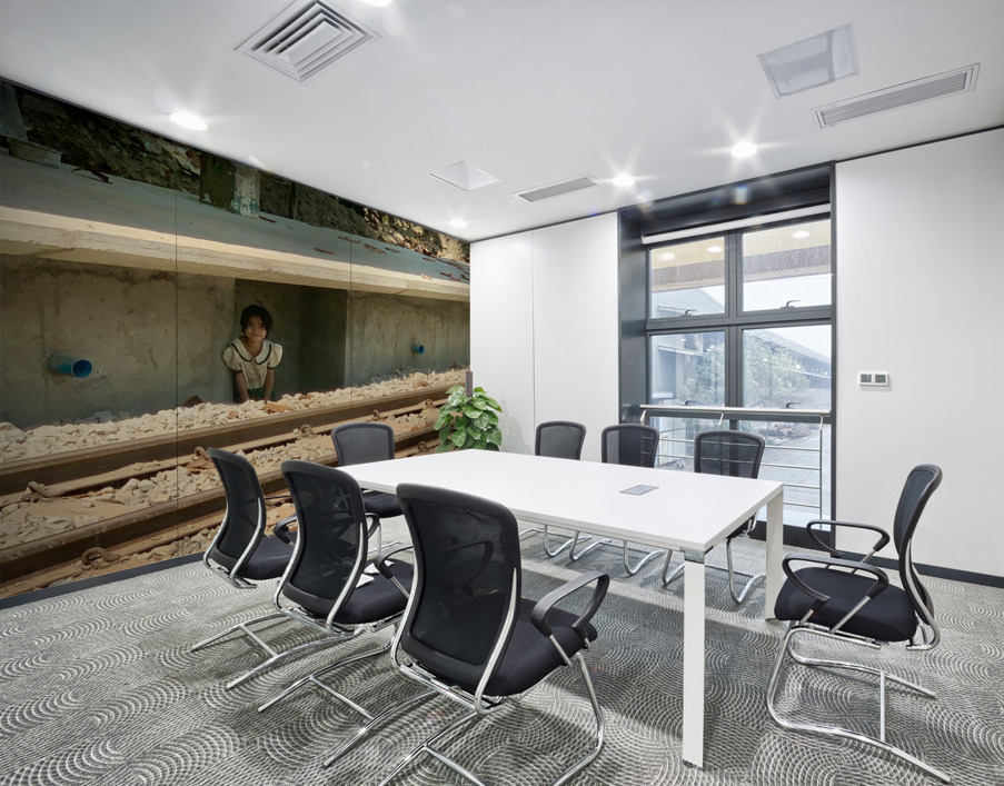 Little Girl Hiding from the Train Wall Printing