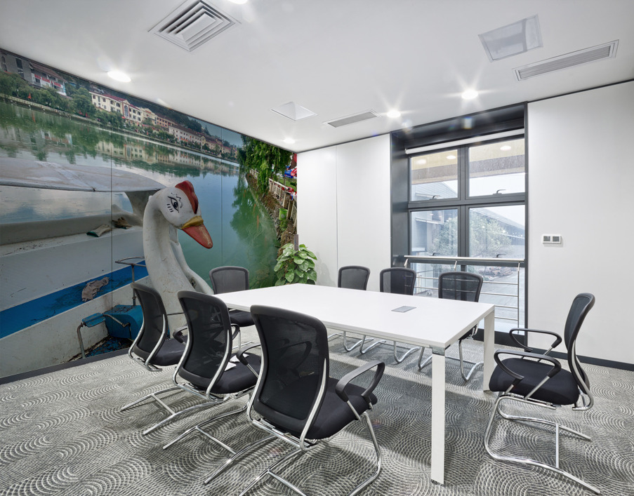 Swan Boat on the Lake Wall Printing