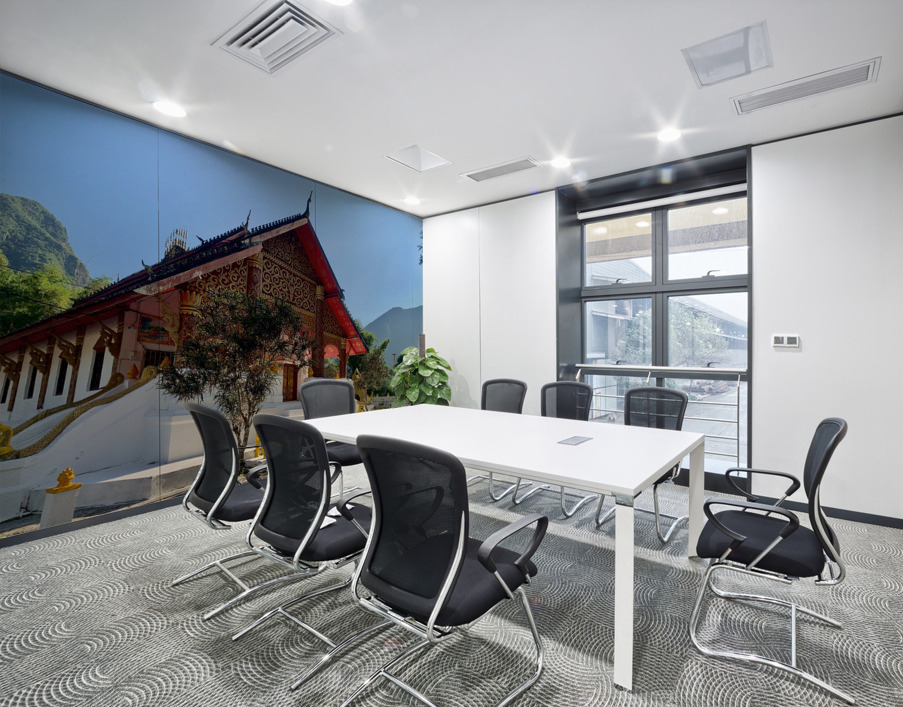 Beautiful Buddhist Temple in Muang Ngoy Laos Wall Printing