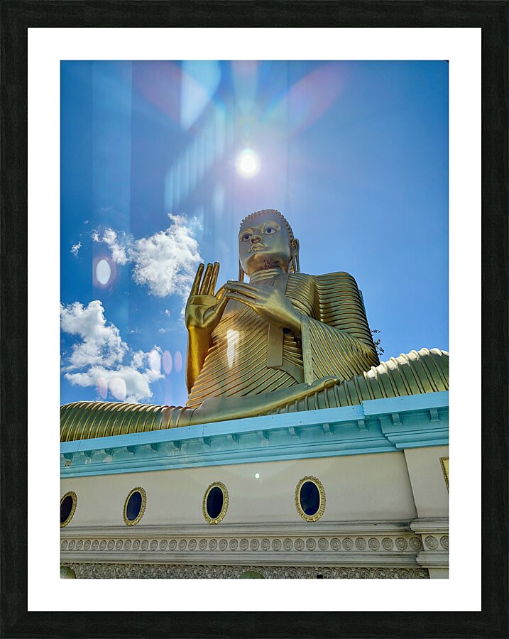 Sun Over Golden Buddha  Framed Print Print