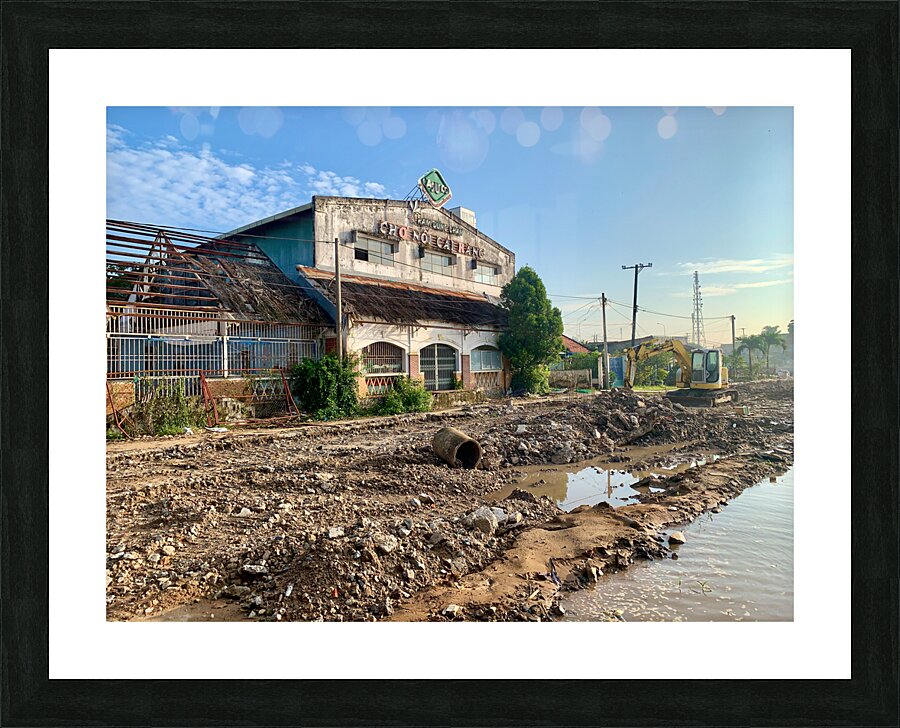 Nice Building in Construction Zone Picture Frame print