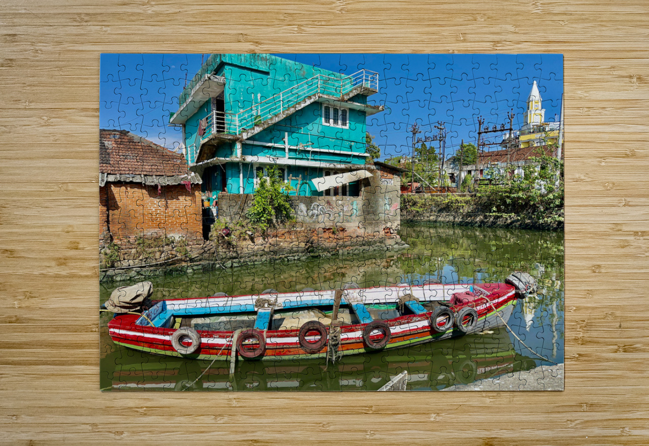 Colourful Boat on the Water Jimmy Roy Photos Puzzle printing