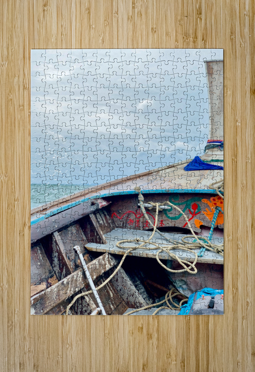 Front of Long Tail Boat Jimmy Roy Photos Puzzle printing