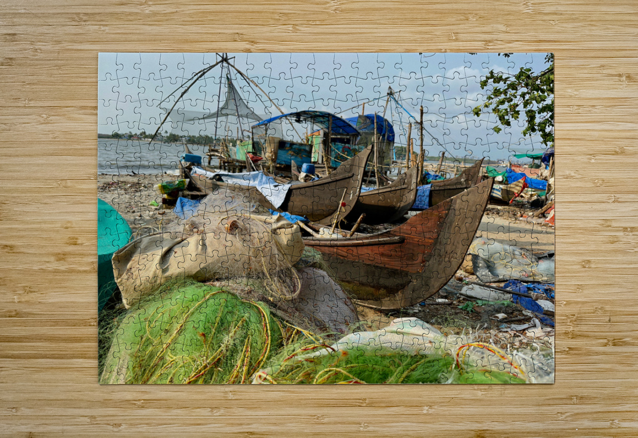 Fishing Boats on the Beach Jimmy Roy Photos Puzzle printing