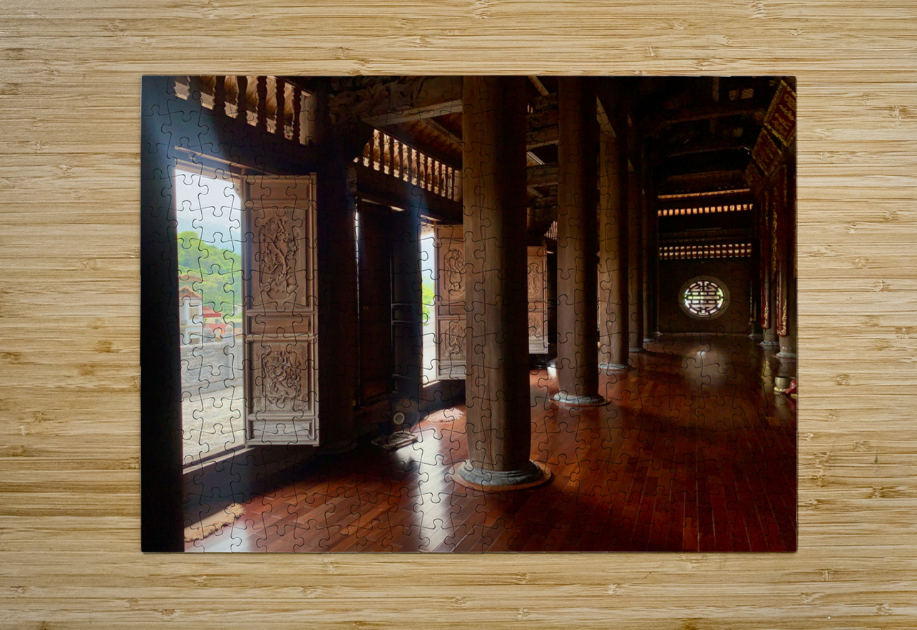 Inside Peace in Wooden Temple Jimmy Roy Photos Puzzle printing