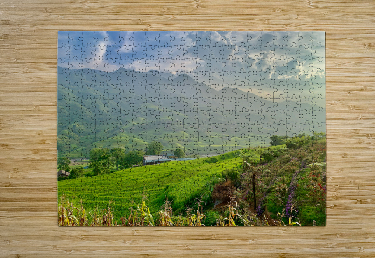 Dreamy Sunset Over the Rice Fields 2 Jimmy Roy Photos Puzzle printing