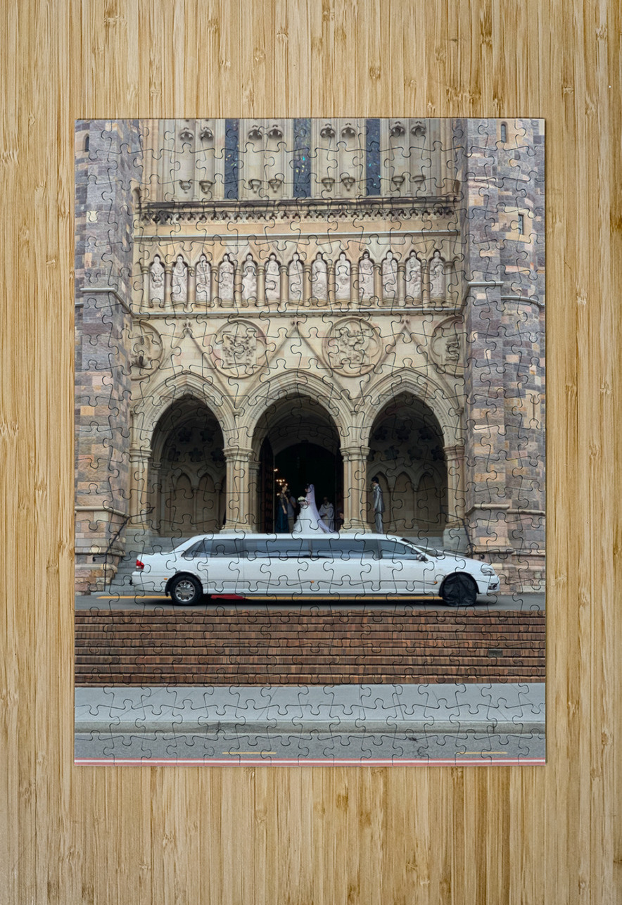 Limousine in Front of Church Jimmy Roy Photos Puzzle printing