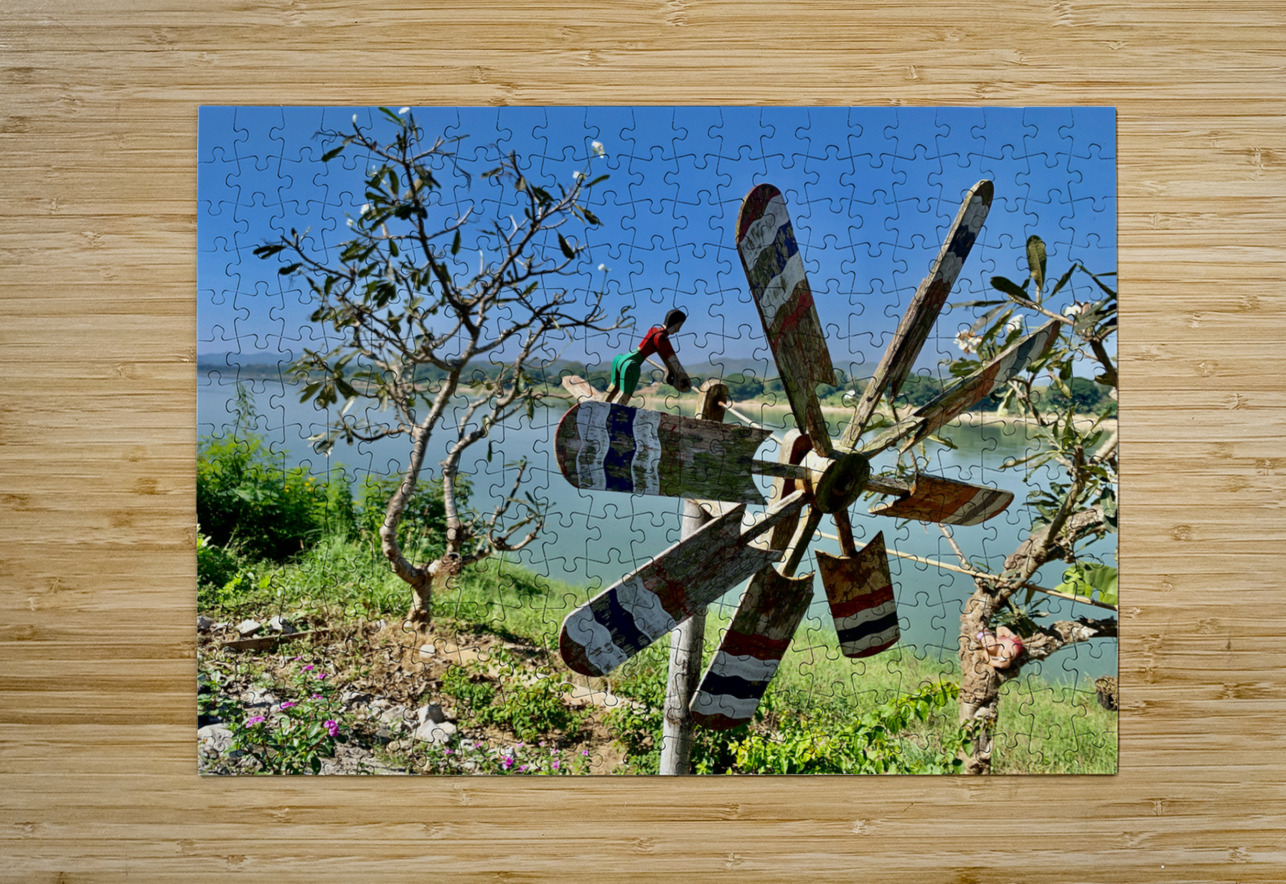Fan by the Mekong River Jimmy Roy Photos Puzzle printing