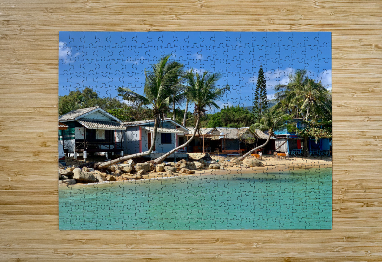 L Shaped Palm Trees Beach Jimmy Roy Photos Puzzle printing