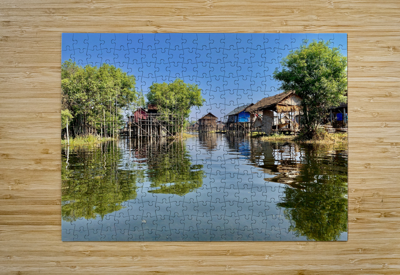 Inle Lake Reflections 3 Jimmy Roy Photos Puzzle printing