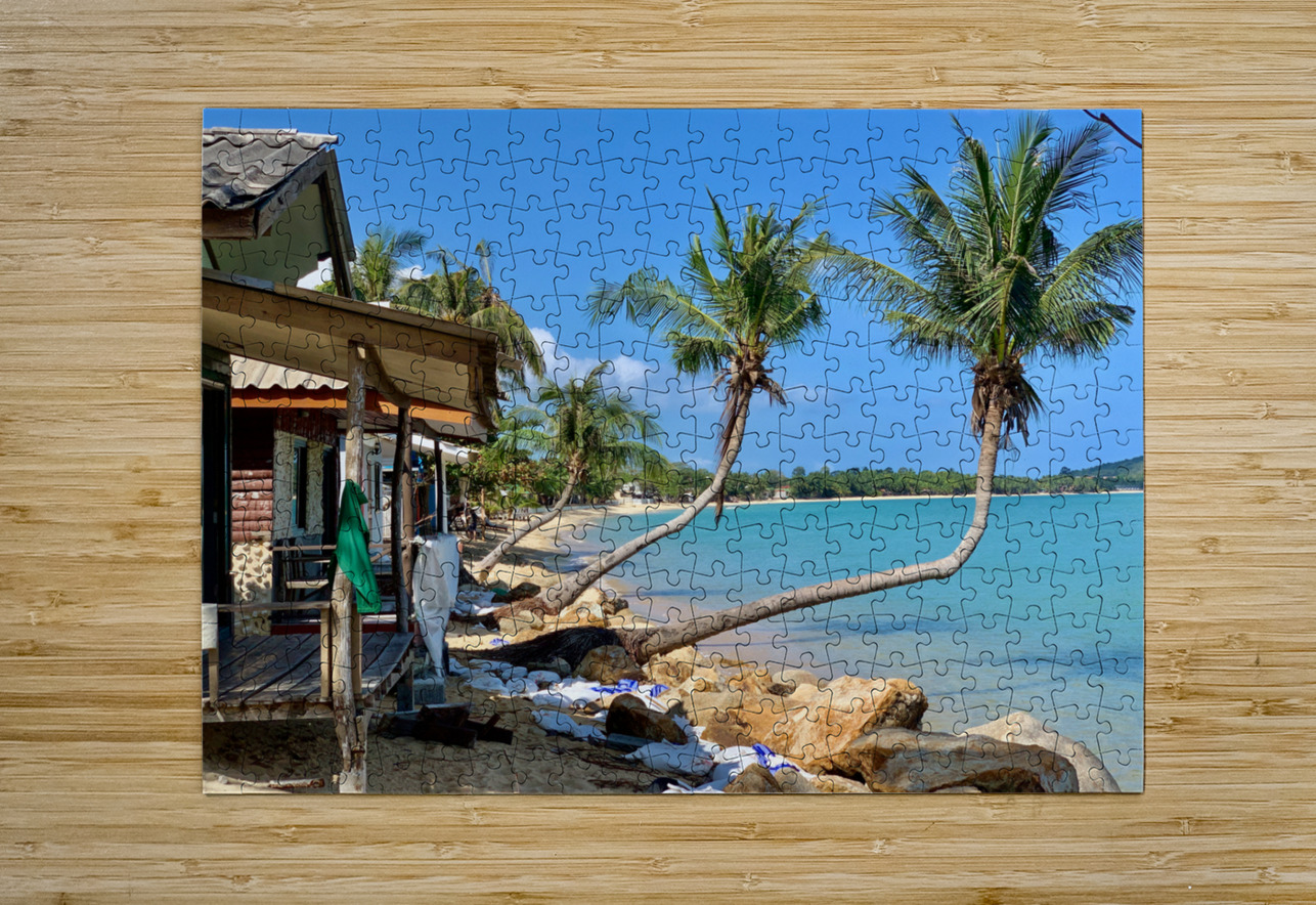 L Shaped Palm Trees Beach 2 Jimmy Roy Photos Puzzle printing