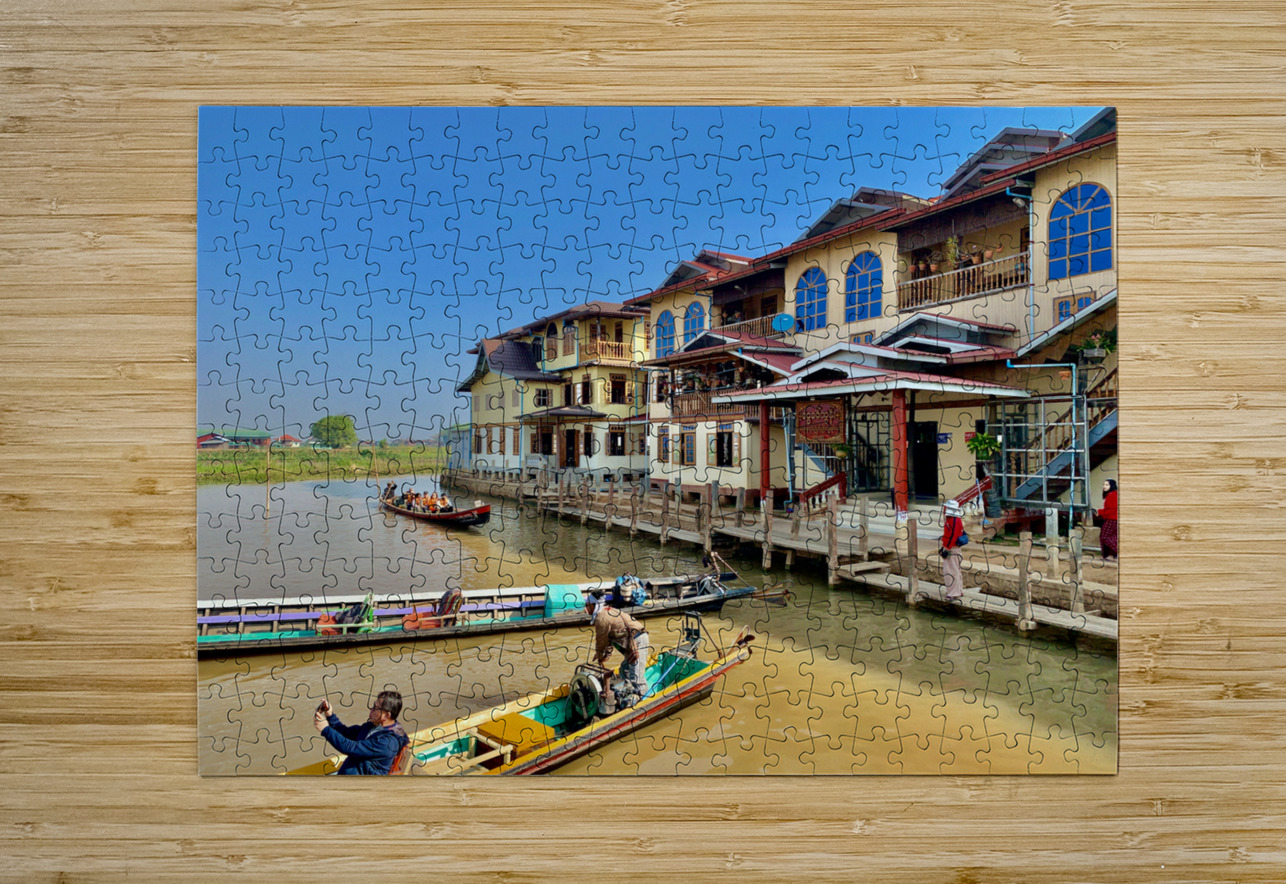 Inle Lake Shops Jimmy Roy Photos Puzzle printing