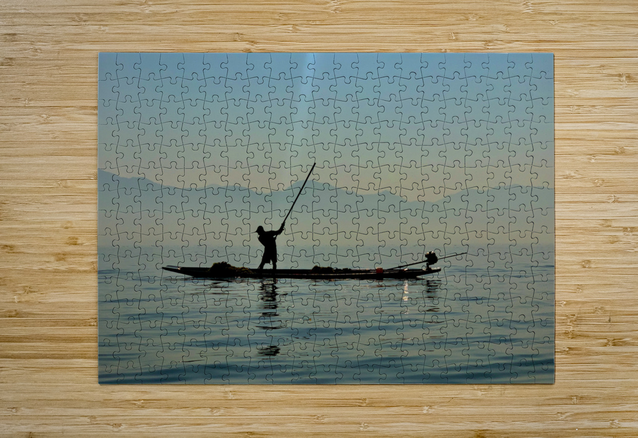 Inle Lake Fisherman 2 in Myanmar Jimmy Roy Photos Puzzle printing