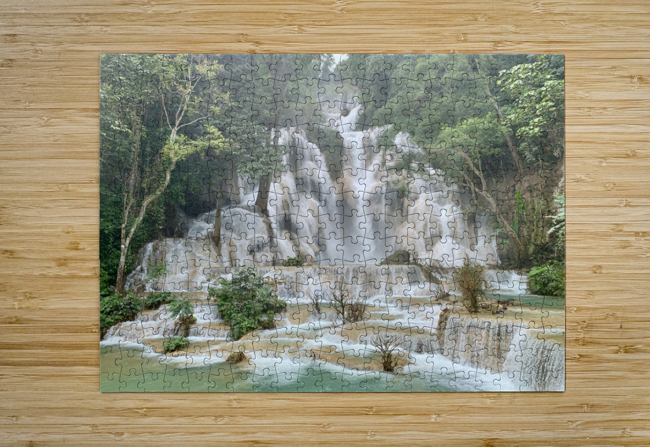 Kuang Si Waterfalls 1 Jimmy Roy Photos Puzzle printing