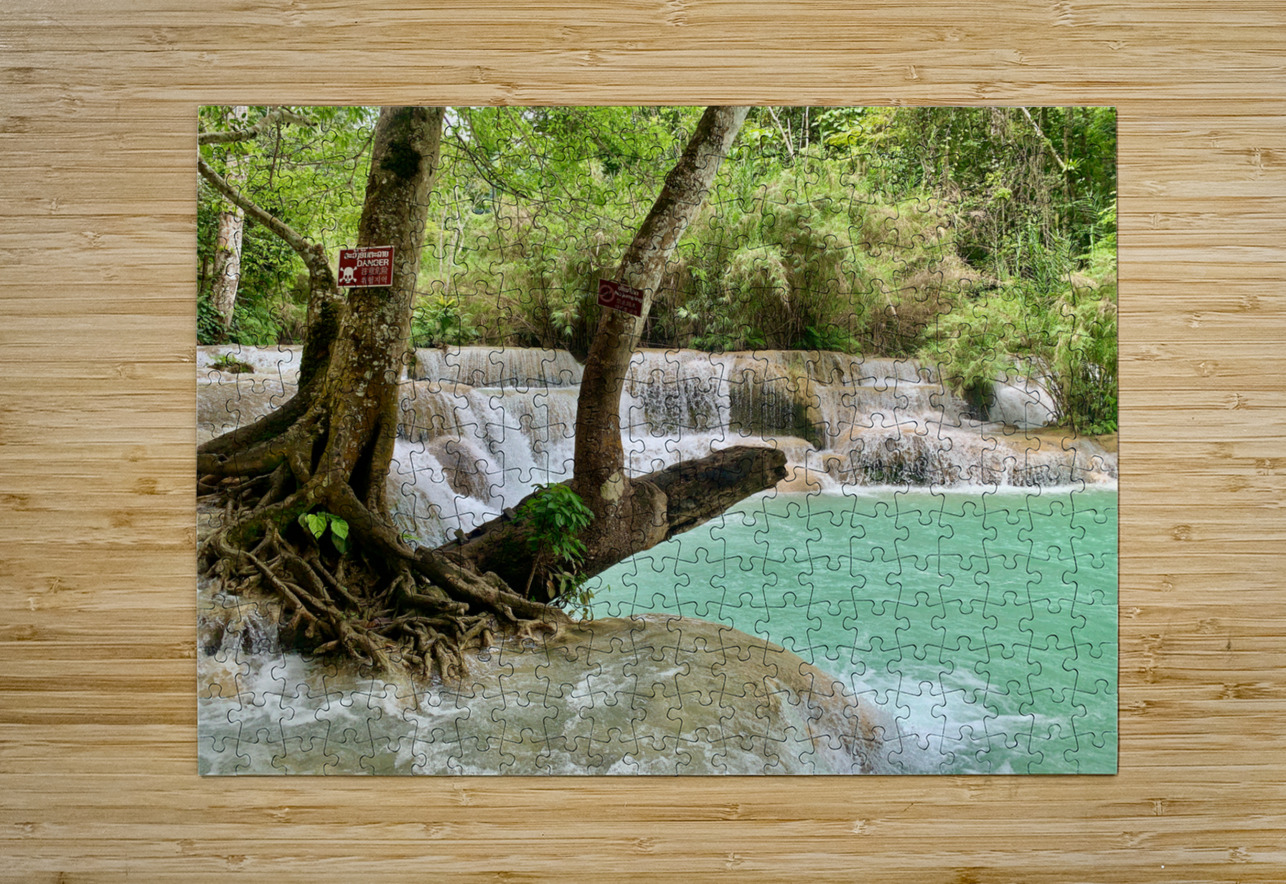 Kuang Si Waterfalls 6 Jimmy Roy Photos Puzzle printing