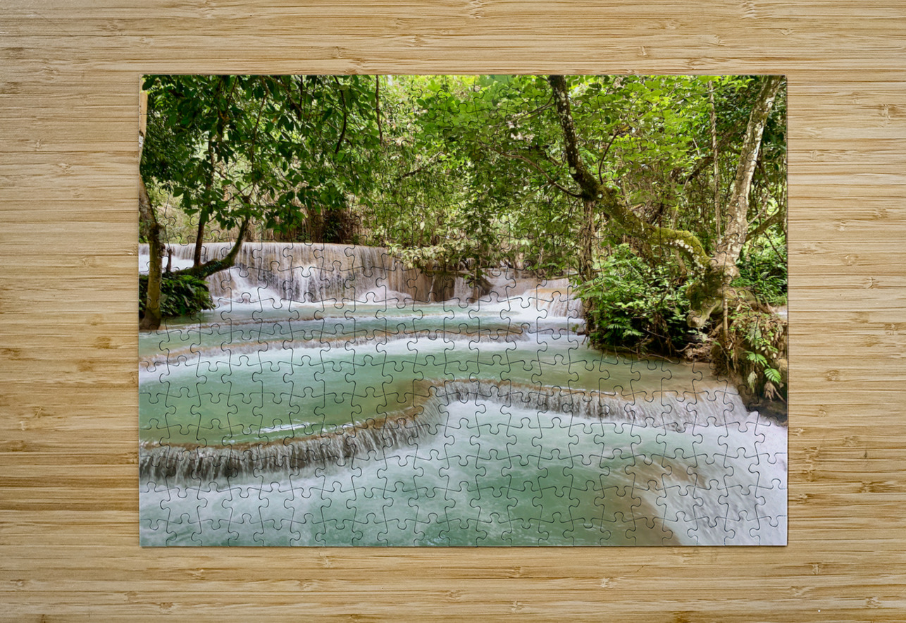 Kuang Si Waterfalls 5 Jimmy Roy Photos Puzzle printing