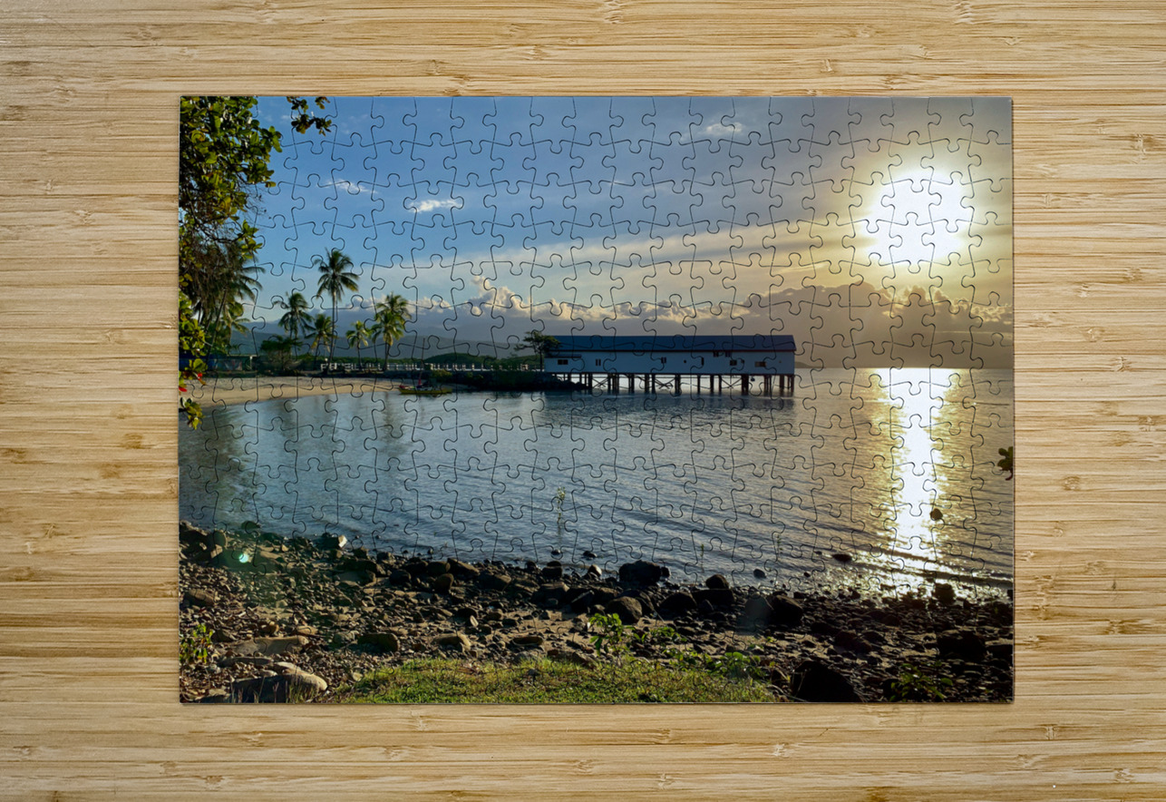 Long House on the Water at Sunset Jimmy Roy Photos Puzzle printing