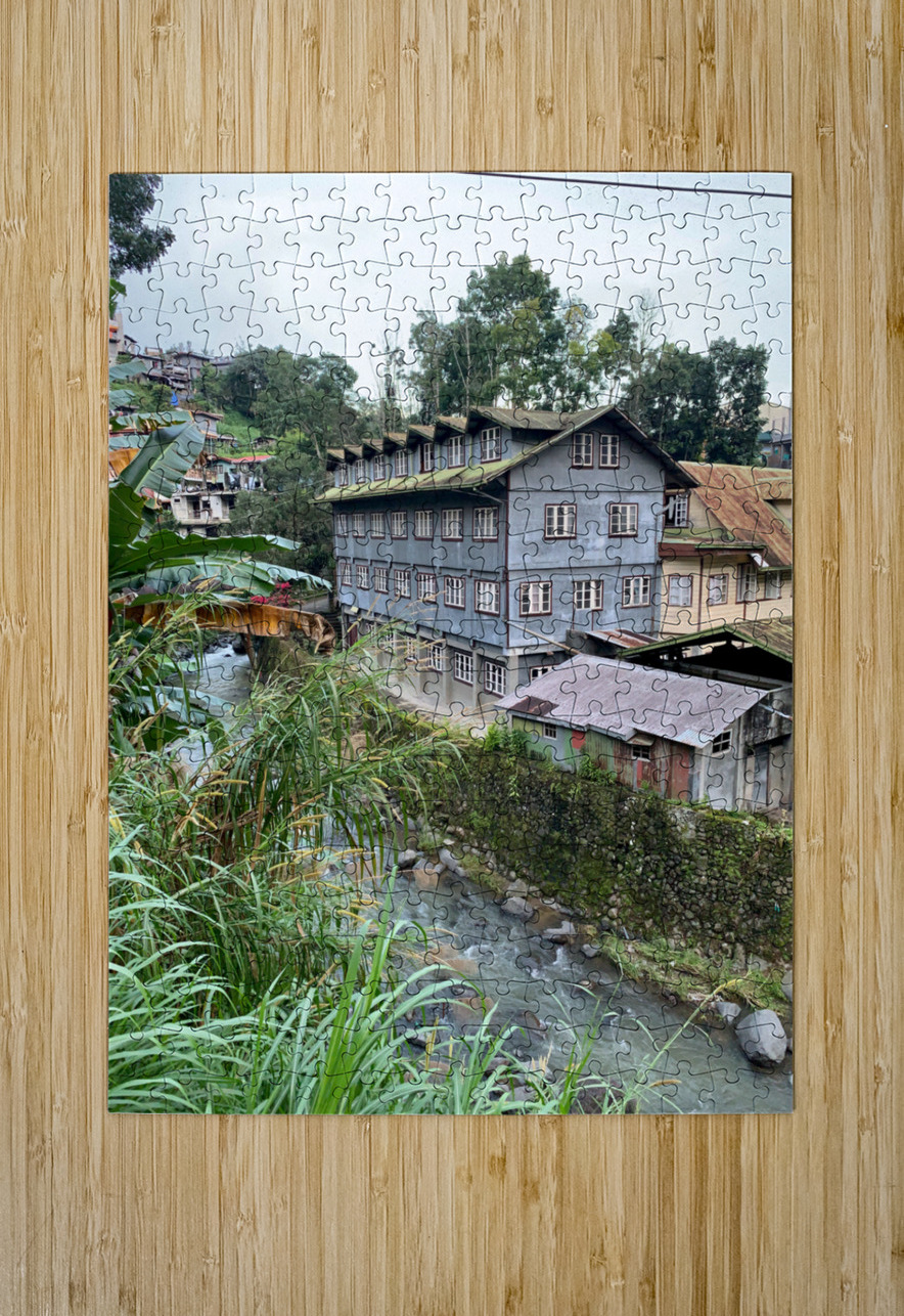 Blue House by the River 1 Jimmy Roy Photos Puzzle printing