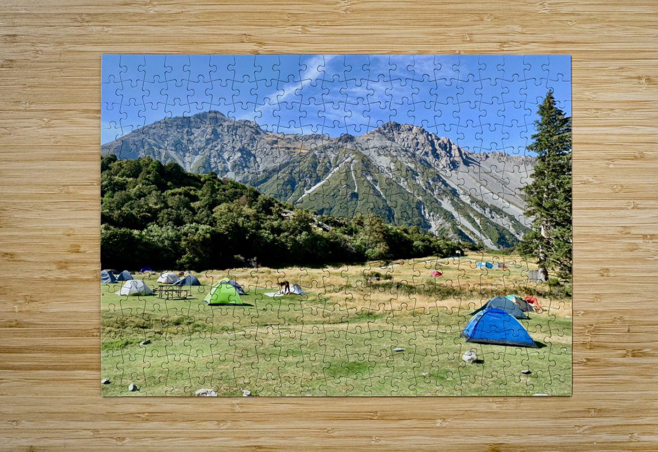 Camping at Mount Cook New Zealand Jimmy Roy Photos Puzzle printing