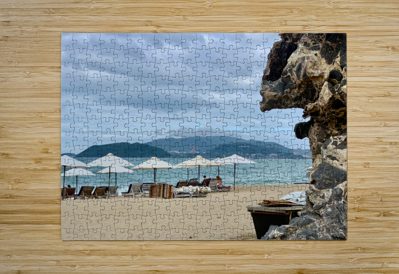 Long Chairs on the Beach Jimmy Roy Photos Puzzle printing