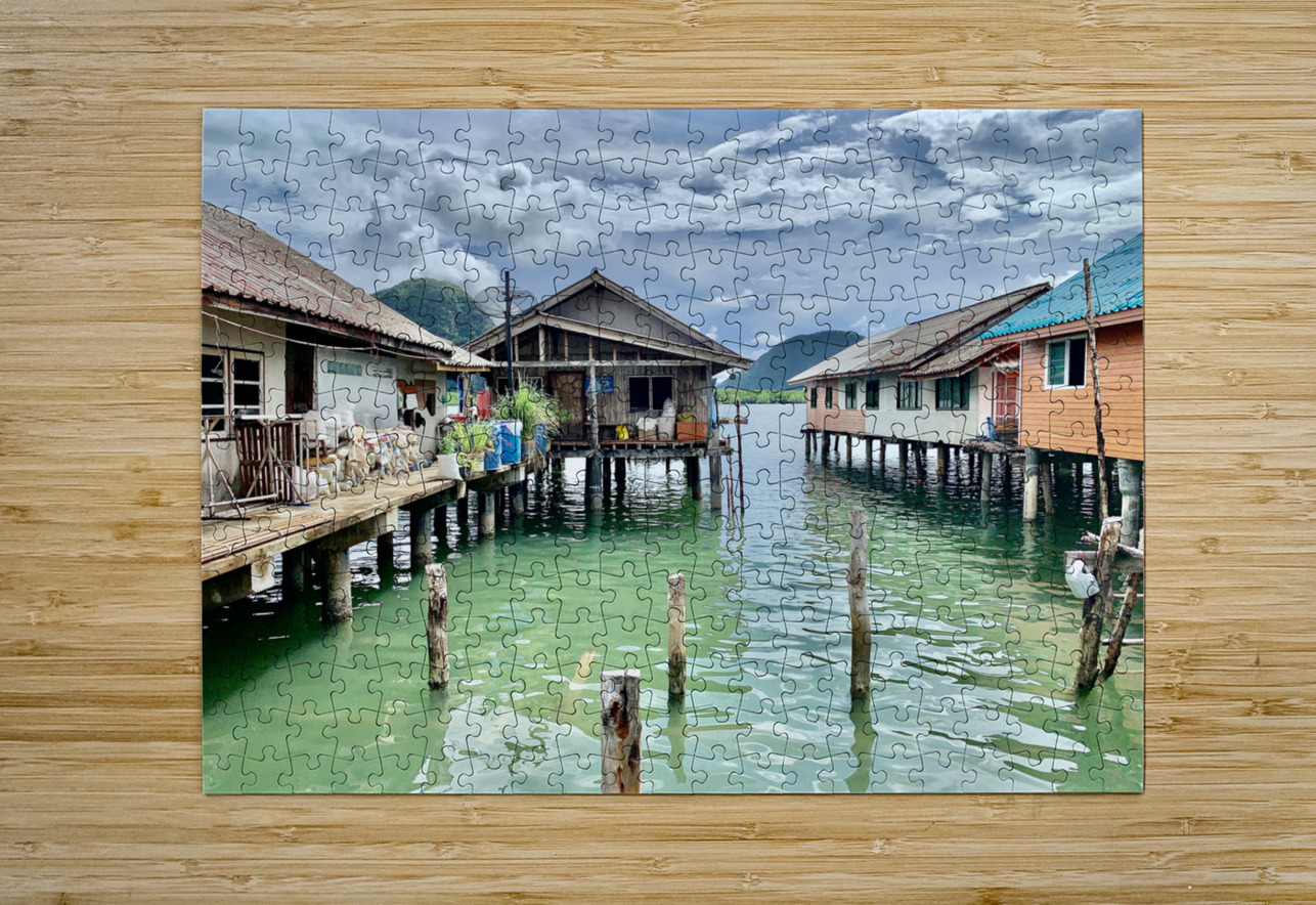 Houses in Koh Panyee Floating Village Thailand  Jimmy Roy Photos Puzzle printing