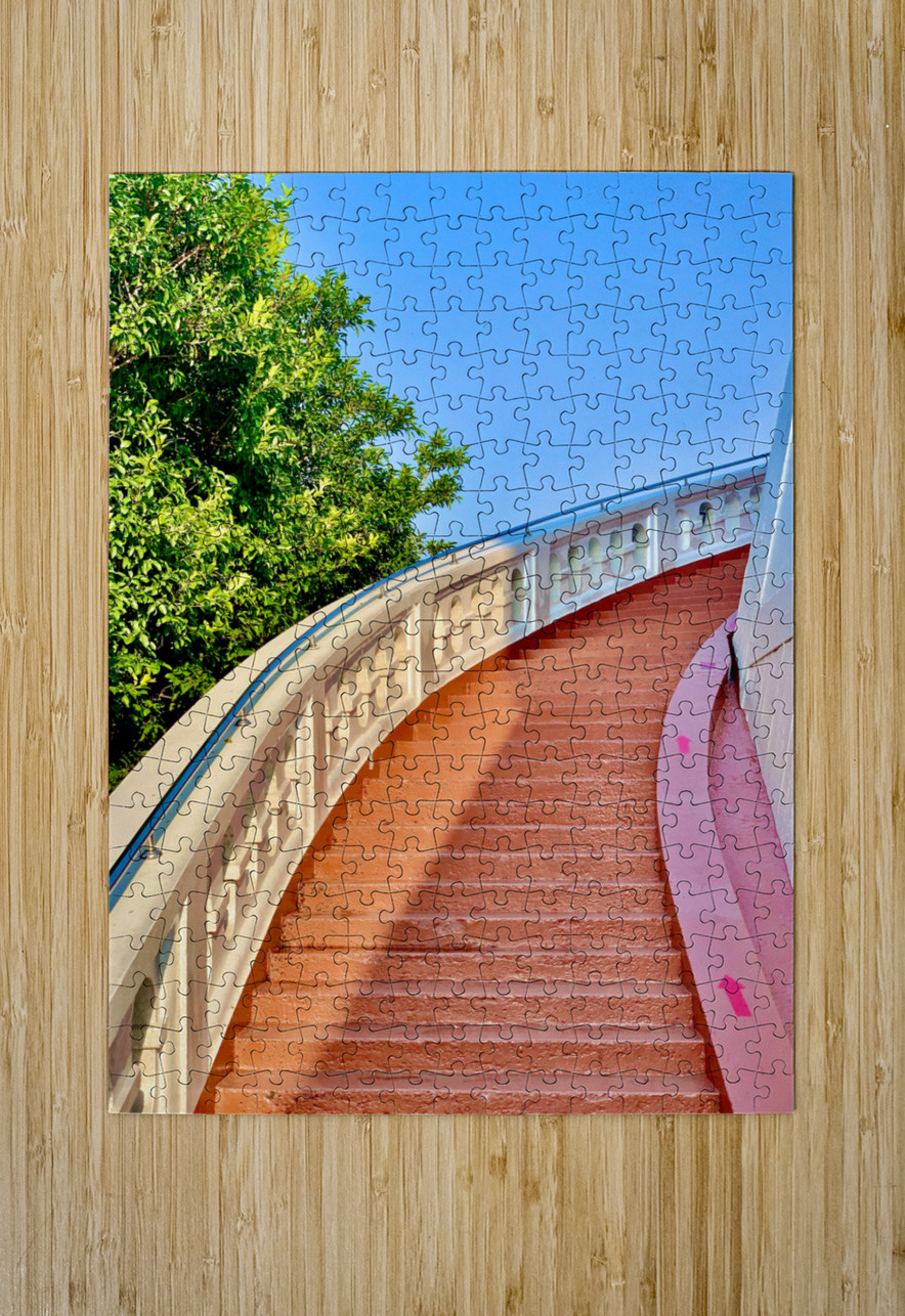 Golden Mount Temple Orange Stairs Bangkok 2 Jimmy Roy Photos Puzzle printing