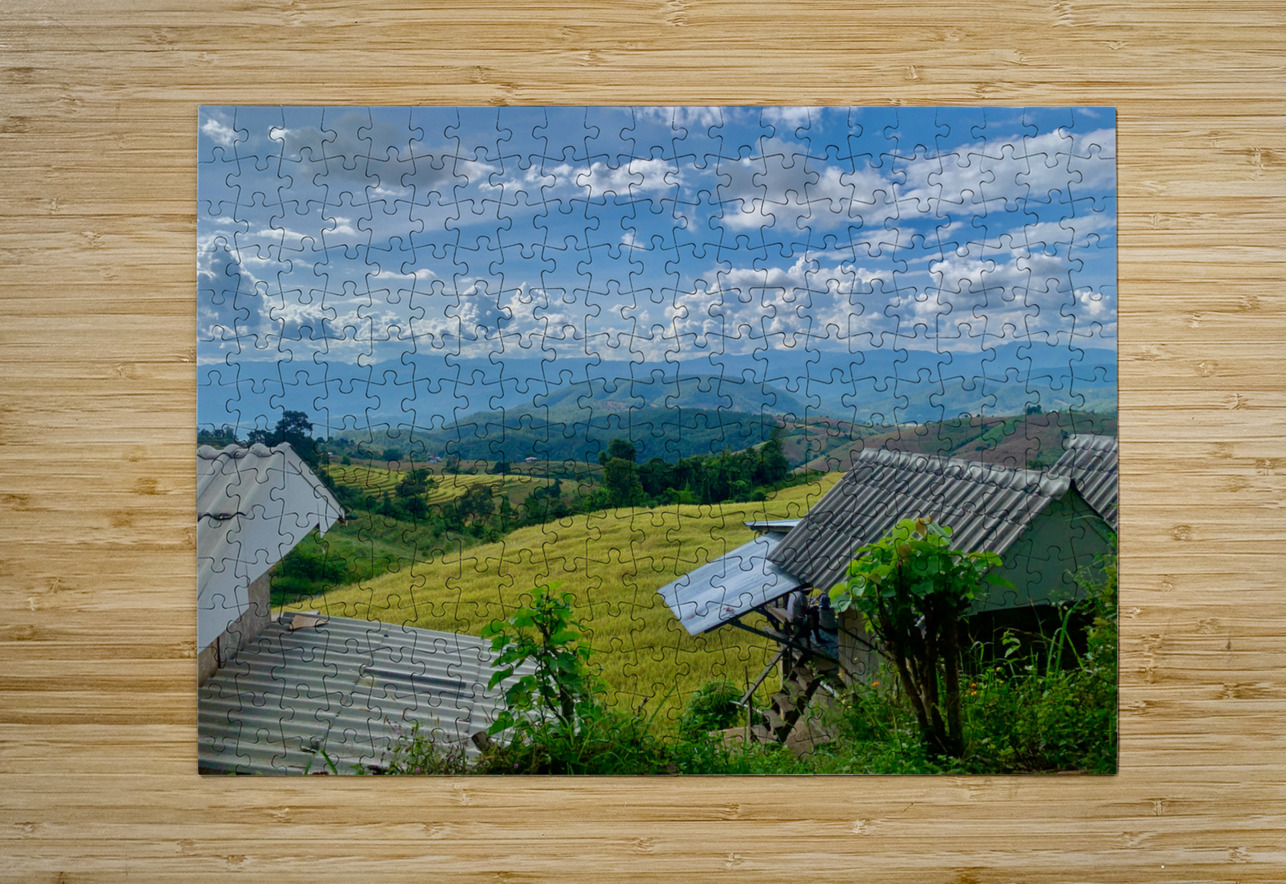 Village in the Rice Fields Jimmy Roy Photos Puzzle printing