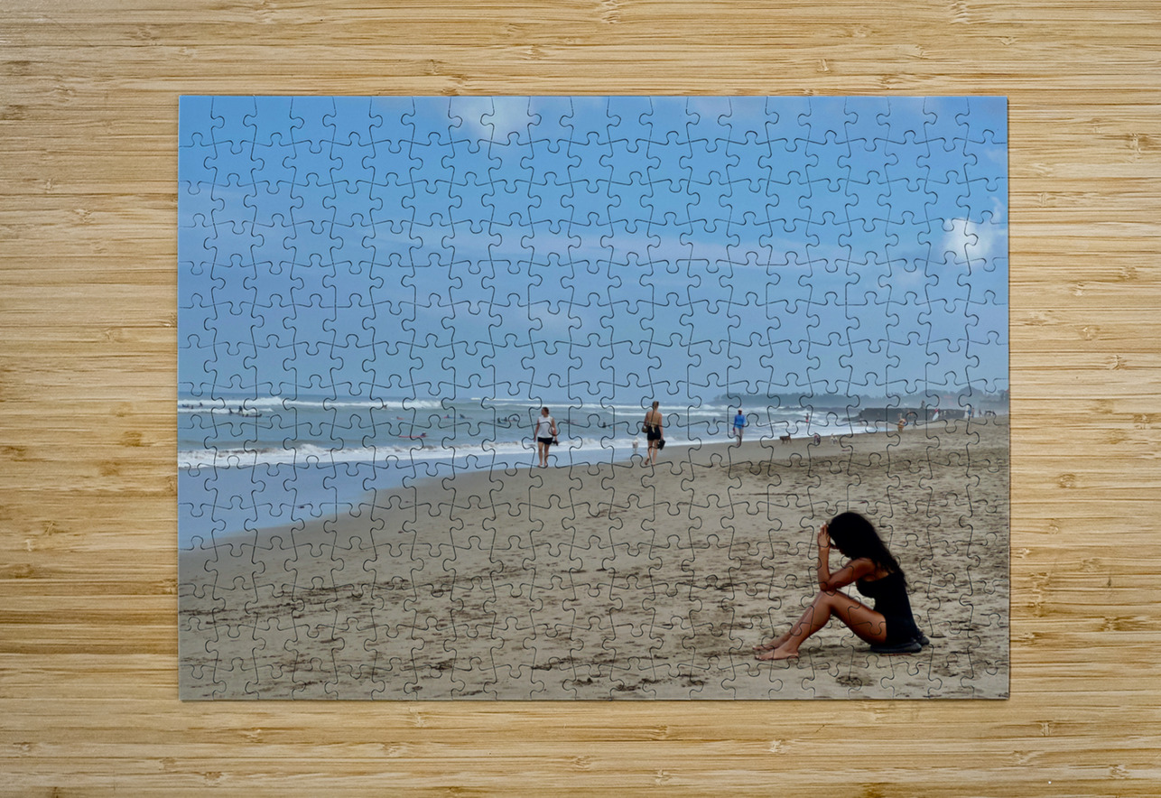Thinking on the Beach Jimmy Roy Photos Puzzle printing