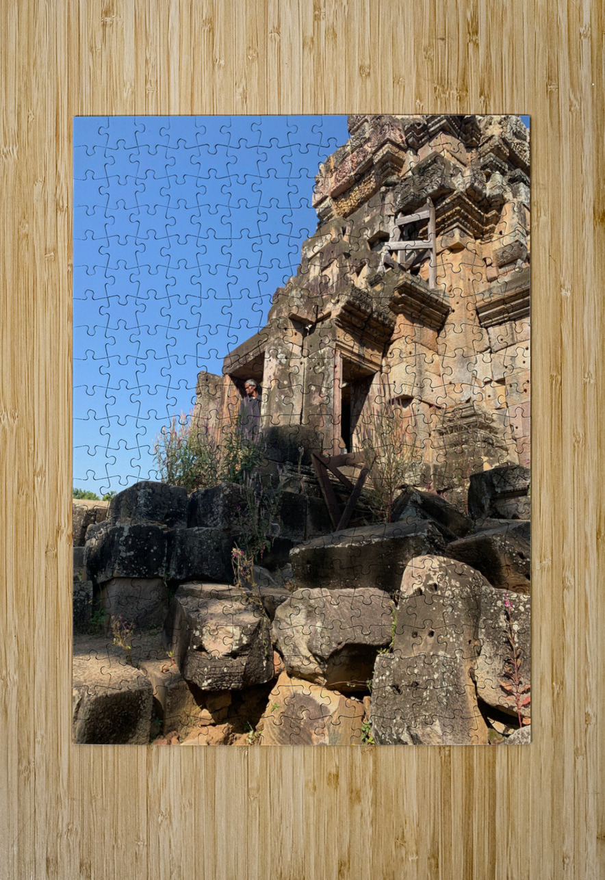 Man Looking Outside of Old Temple Jimmy Roy Photos Puzzle printing