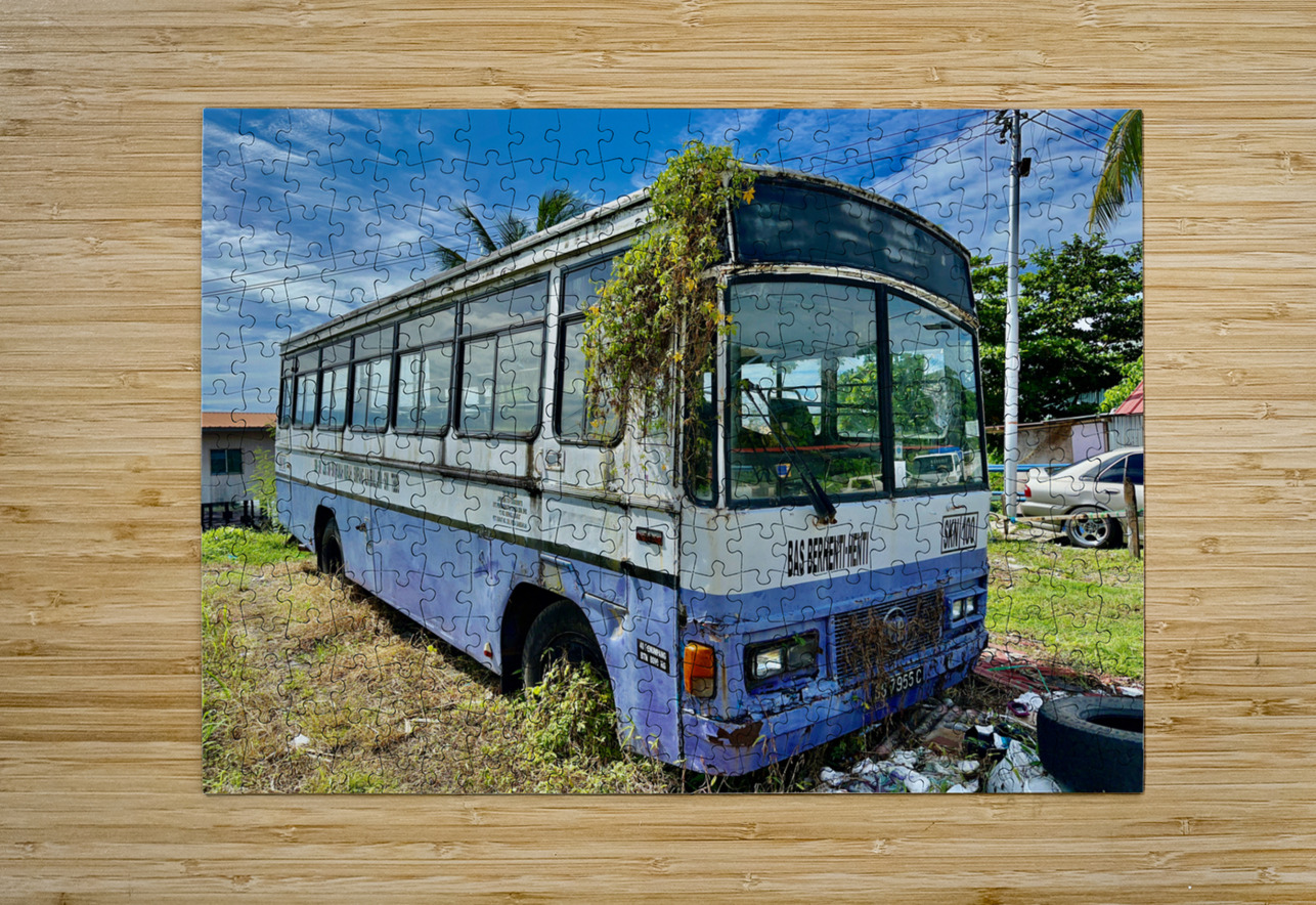 Abandoned City Bus Sandakan Jimmy Roy Photos Puzzle printing