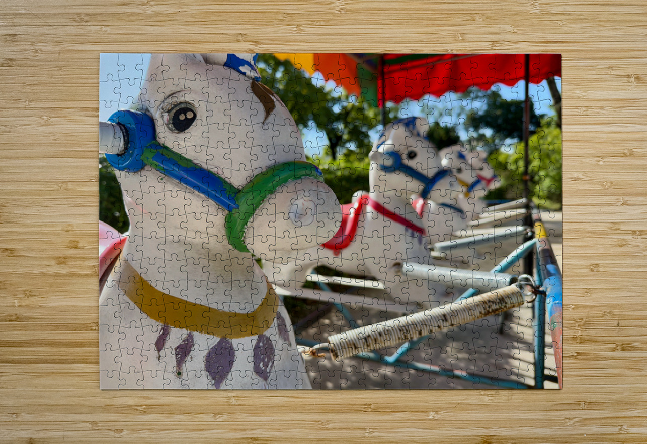 Jumping Horses for Kids Seoul South Korea Jimmy Roy Photos Puzzle printing